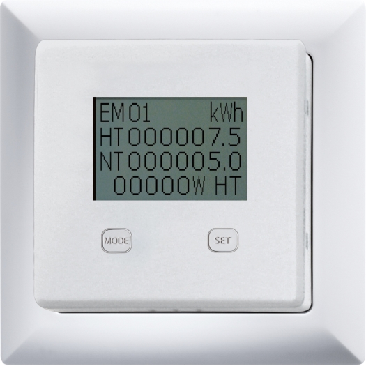 energieverbruiksweergave met display wit