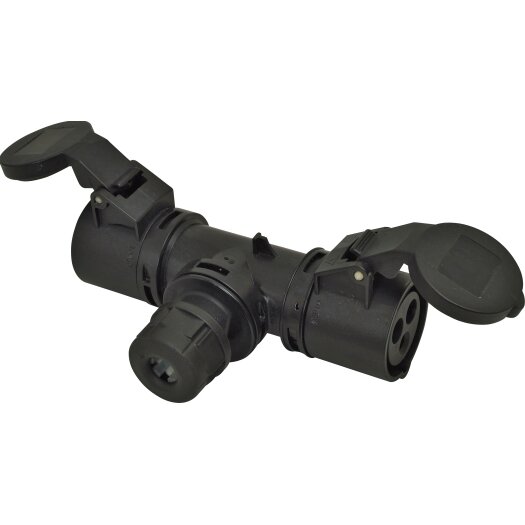 SIROX® T-Connect 2-weg contrastekker met kabelingang 16 A, 3-polig, 6 h, IP44