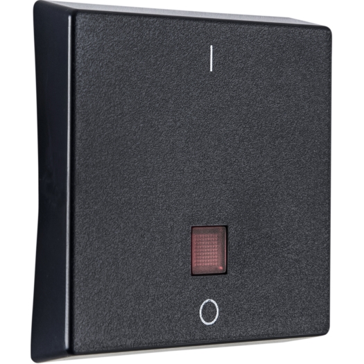 OPUS RESIST bedieningselementen "l-0" met rode lens staalblauw