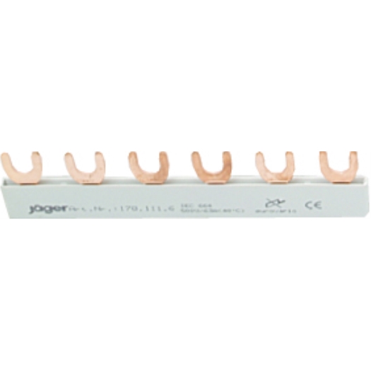1-fase vorkrail, recht, gesloten 6 x 1 pool, 105 mm lang