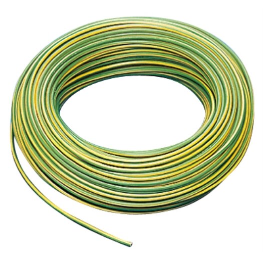 VD installatiedraad H07V-U Eca 1,5 mm² groen-geel