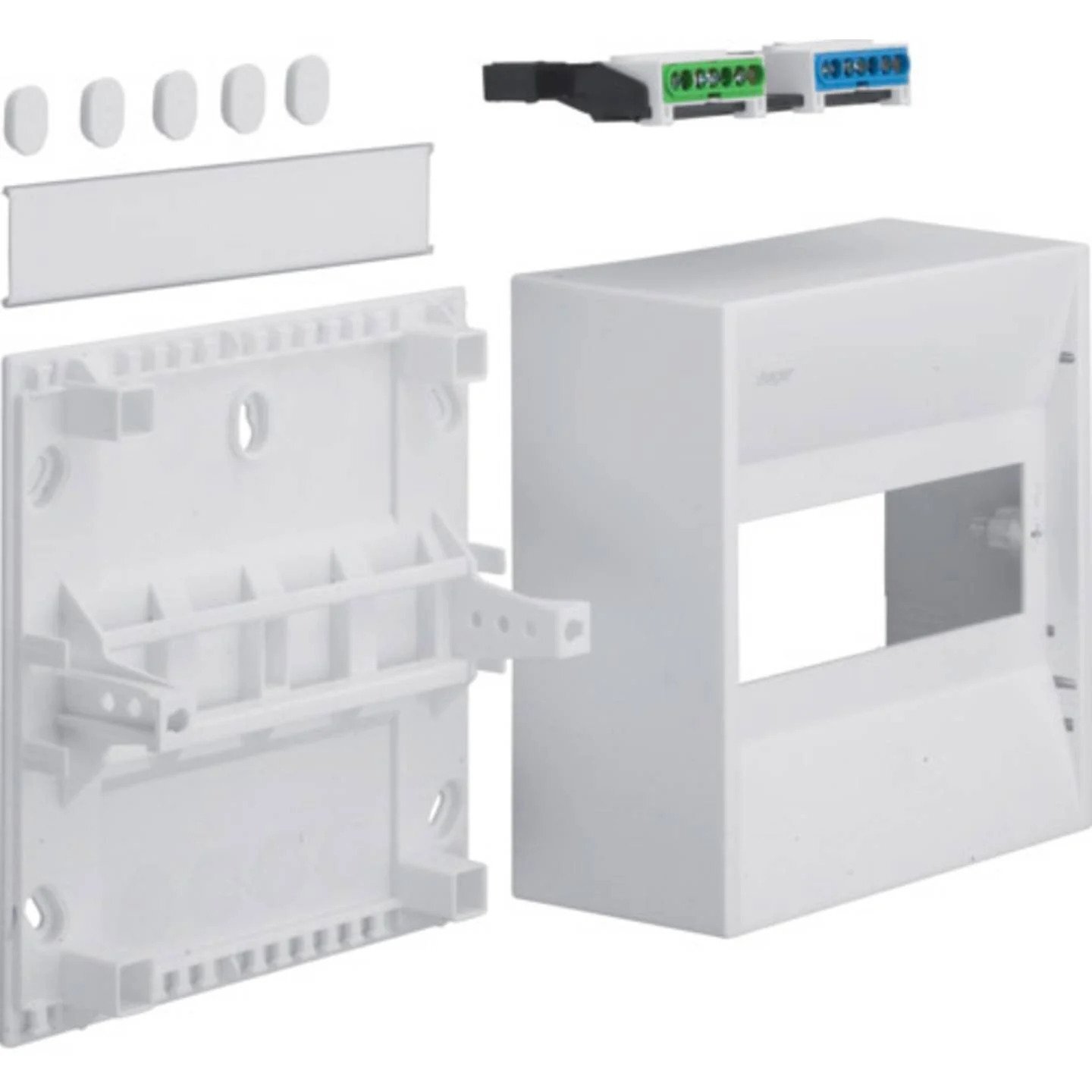 Miniverdeler, gamma, 8PLE, IP30, 1xPE, 1xN