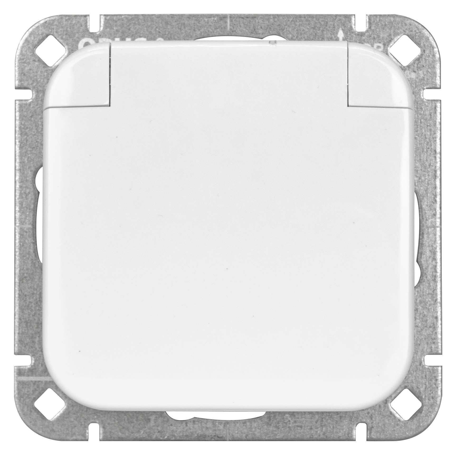 OPUS 1 Premium wandcontactdoos met klapdeksel, wit-alpin