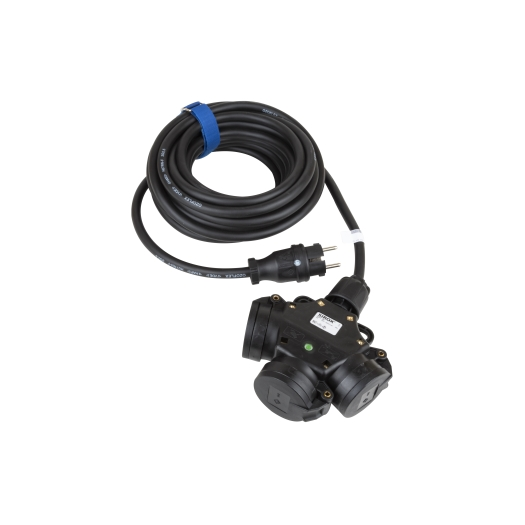 SIROX® verlengkabel H07RN-F 3G2,5 mm² met spanningsweergave 10 m zwart SIROX® verlengkabel H07RN-F 3G2,5 mm² met spanningsweergave 10 m zwart