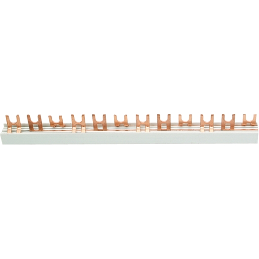 3-fasen vorkrail, T-uitvoering, open 4 x 3 polen, 210 mm lang 3-fasen vorkrail, T-uitvoering, open 4 x 3 polen, 210 mm lang