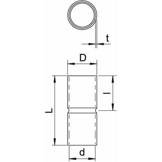 Aluminium aansluitbus zonder schroefdraad ø32mm, aluminium