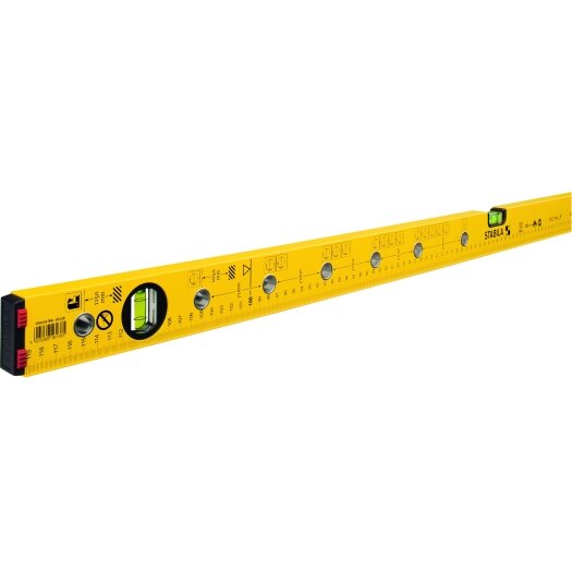 STABILA waterpas voor de electromonteur 120 cm, met 8 boorgaten