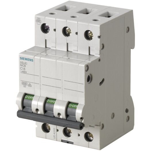 Siemens Installatieautomaat 3-polig "5SL6" C, 16 A