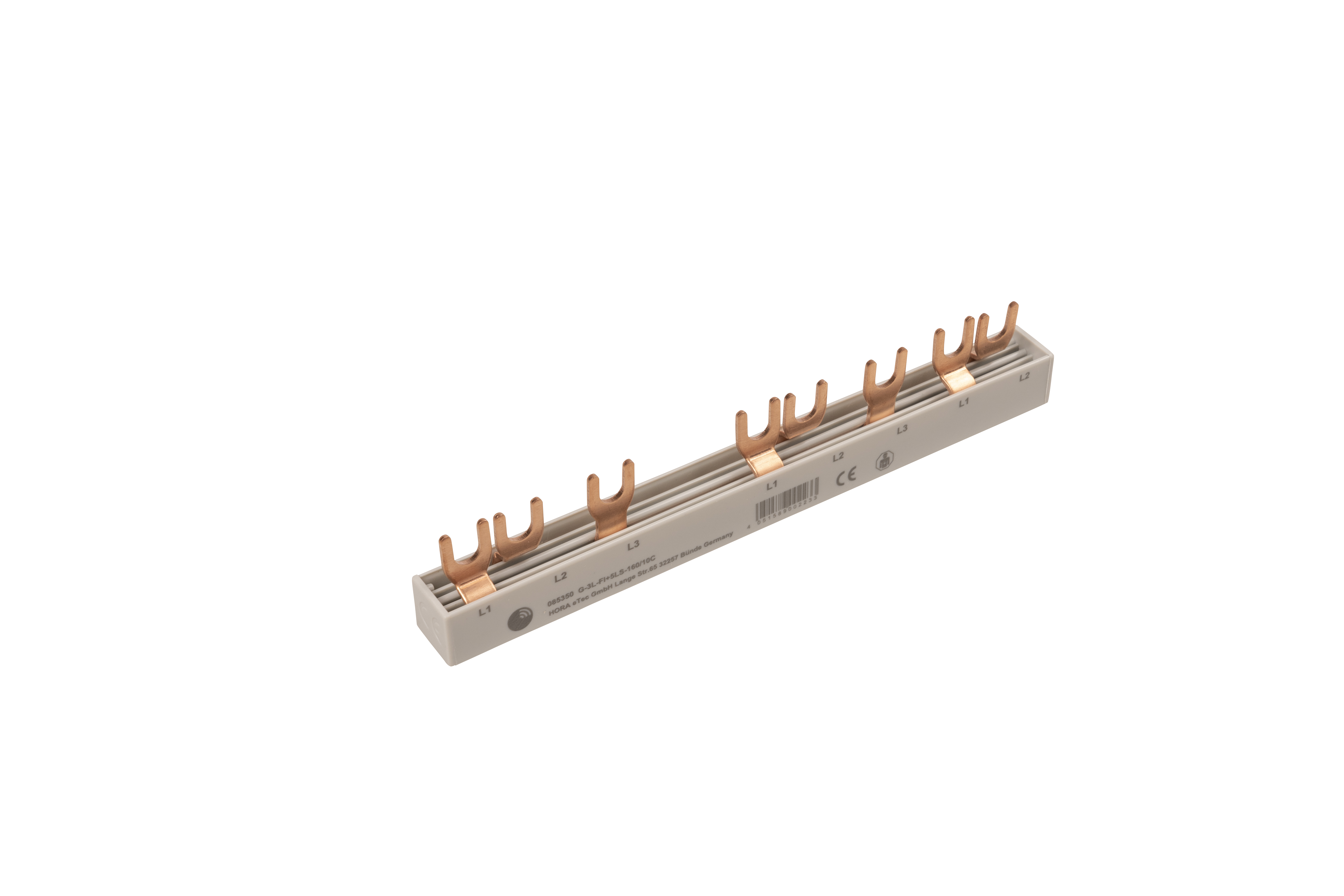 3-fase vorkrail FI/LS-combinatie, T-uitvoering, gesloten, 8 polen, 157 mm lang