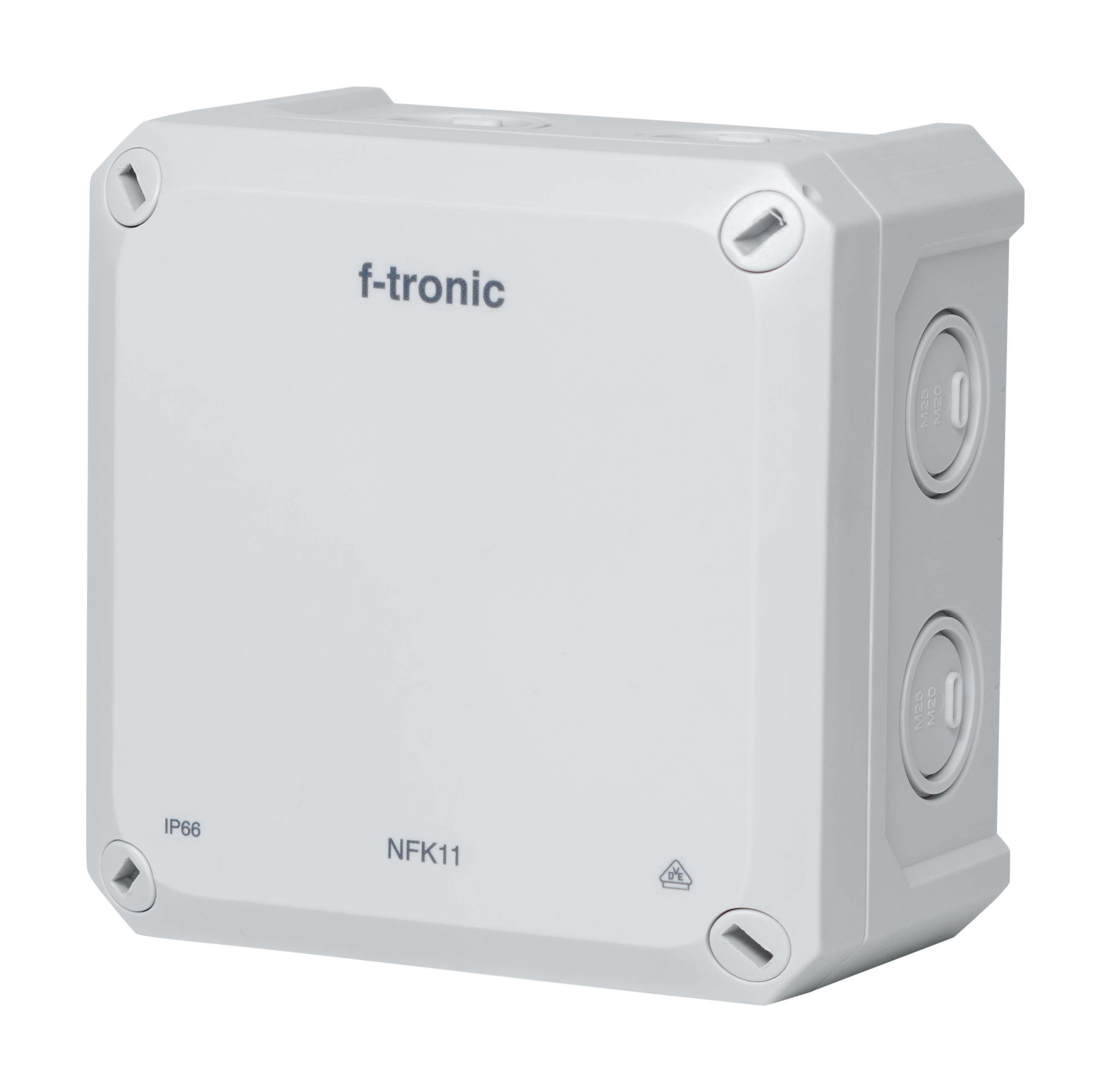 F-Tronic kabeldoos 110x110x67 mm, IP66, grijs, NEPTUN Compact