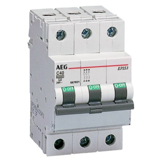 AEG installatieautomaat 3-polig EP 63 B, 25A