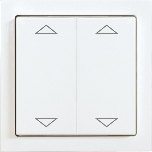 OPUS® Wandzender Busch-Jaeger met bedieningselementen 4-voudig, met pijl studiowit