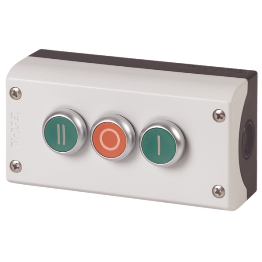 Drukknop, 3 NO + 3 NC, opbouw