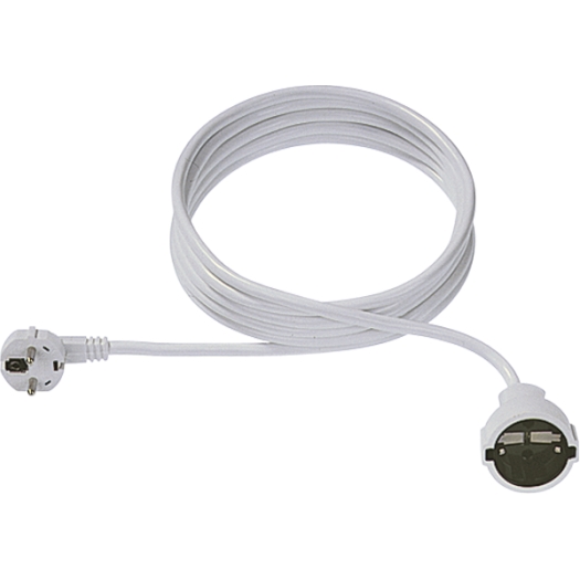 Verlengkabel 3-polig H05VV-F 3G1,50 mm² 5 meter wit