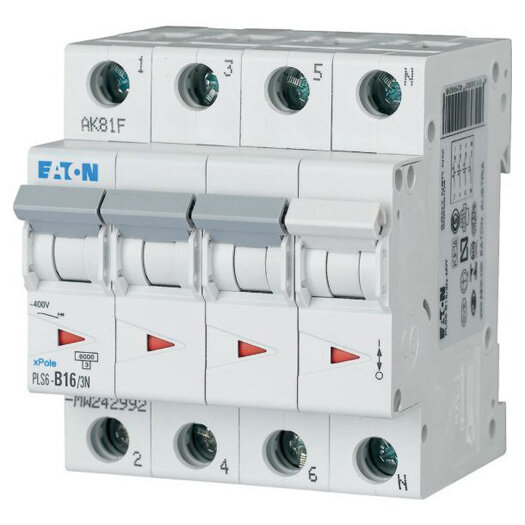 EATON Installatieautomaat C16 3P+N (krachtgroep)