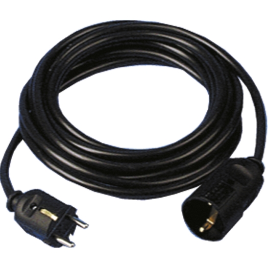 Verlengkabel met kunststof kabel H05VV-F 25 m zwart Verlengkabel met kunststof kabel H05VV-F 25 m zwart