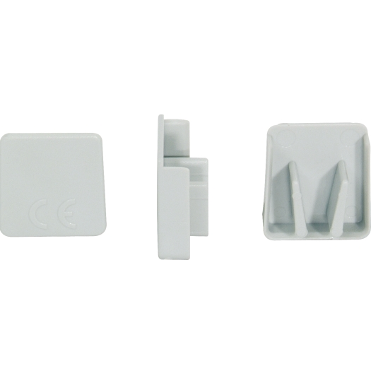 Eindkap voor 3-fasen kamrail, open voor doorsnede 10 mm² Eindkap voor 3-fasen kamrail, open voor doorsnede 10 mm²