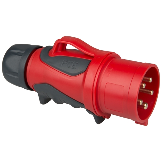 PCE CEE stekker GRIP IP 54, 5-polig, 400 V, 6 h 32 A met schroefklemmen