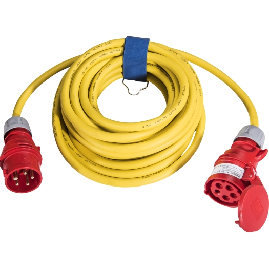 SiRoX PCE verlenging, geel, 1x CEE stekker en koppeling, H07RN-F 5G6 32A 10 meter SiRoX PCE verlenging, geel, 1x CEE stekker en koppeling, H07RN-F 5G6 32A 10 meter