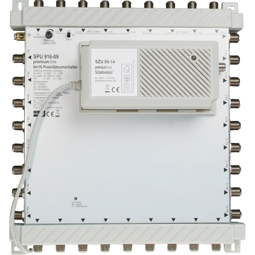Actieve multischakelaar 9 in X premium-line SPU 916-09, 9 Eingänge / 16 Ausgänge