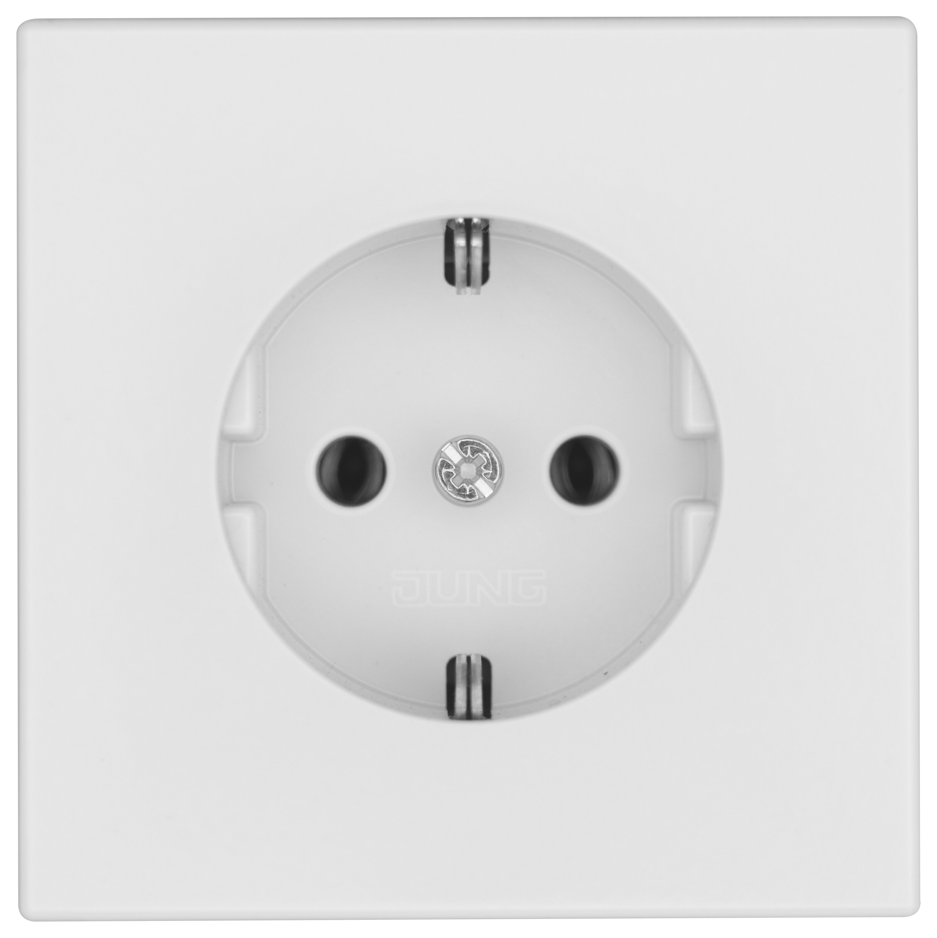 Jung LS990 wandcontactdoos met randaarde wit