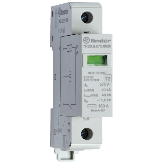 Overspanningsbeveiliging, varistor, voor netsystemen tussen L-N en L-PEN