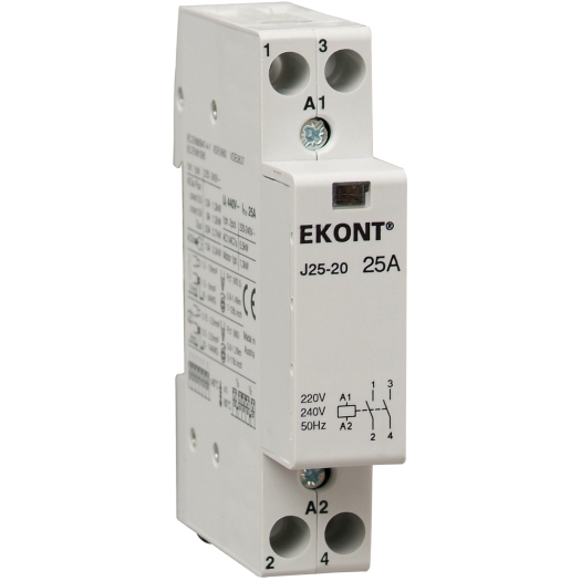 2-polig installatierelais 25 A, 5,5 KW