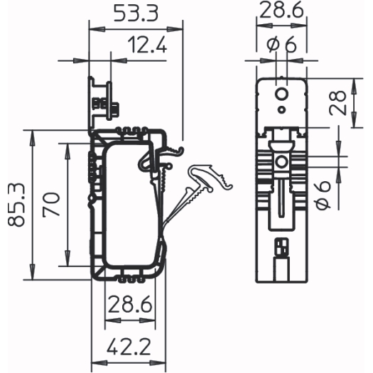 Verzamelhouder 20x NYM3x1,5, PP, lichtgrijs, RAL 7035