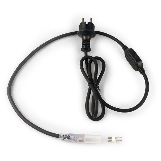 Aansluitkabel 1,5m H05RN-F 2x1,0mm² met netvoeding